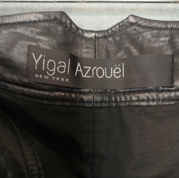 Vintage Yigal Azrouel Black Quilted Leather  Seasonless Bikercore Shorts - Picture 5 of 12